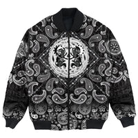 Viking Bomber Jacket Hati and Skoll Runes with Bandana Paisley Style RLT12 - Wonder Print Shop