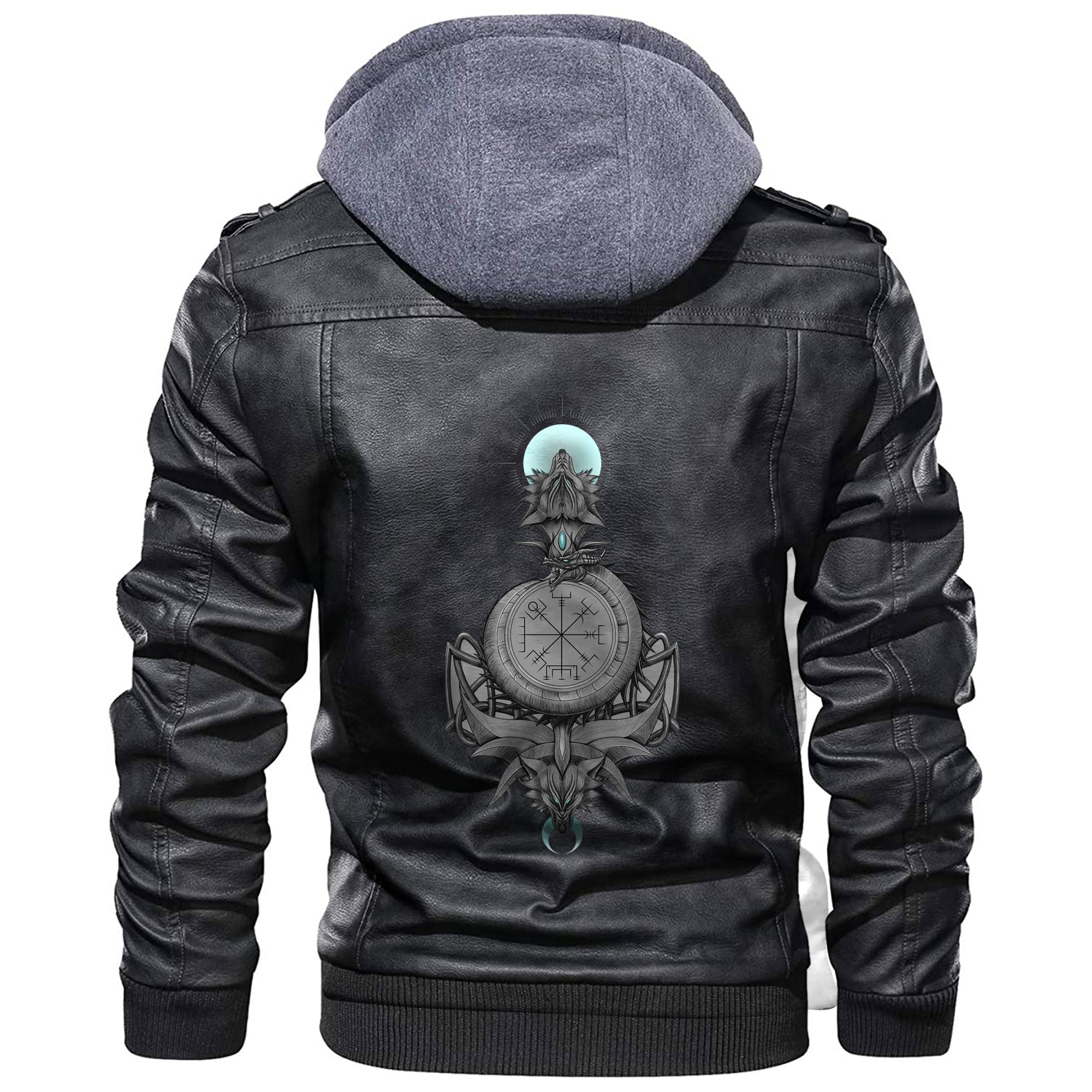 Viking Hati and Skoll Leather Jacket RLT12 - Wonder Print Shop