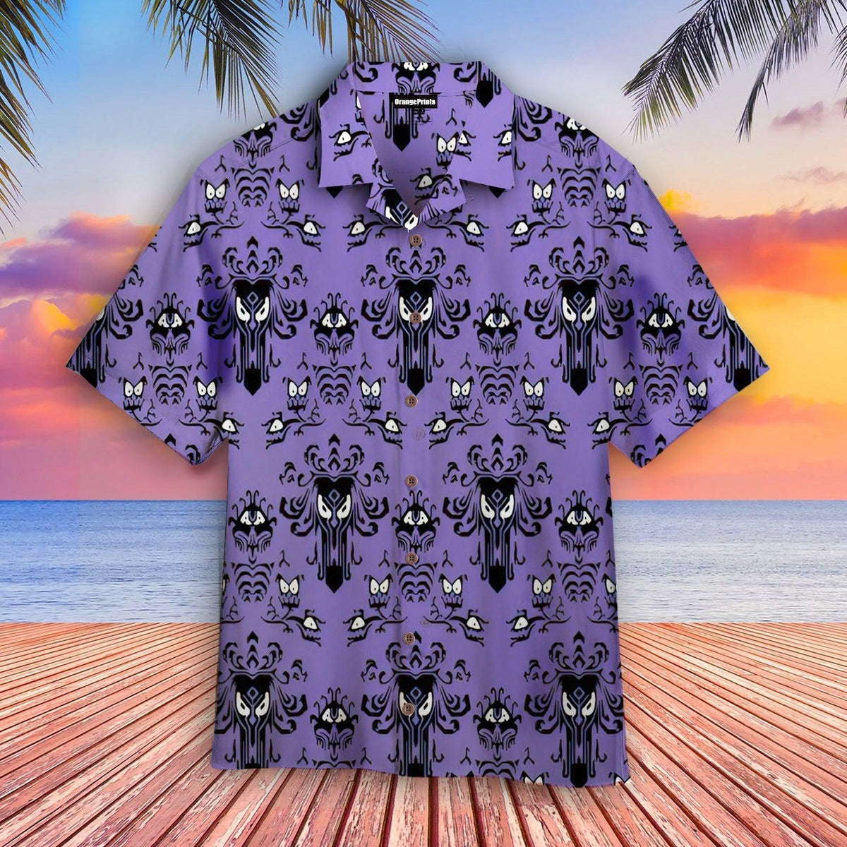 Haunted Mansion Halloween Hawaiian Shirt - Wonder Print Shop