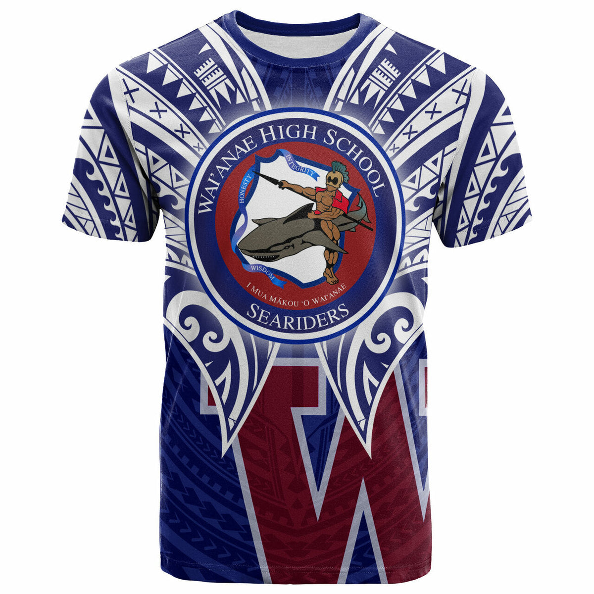 Custom Hawaii T Shirt Waianae High School Hawaiian Patterns LT10 - Wonder Print Shop