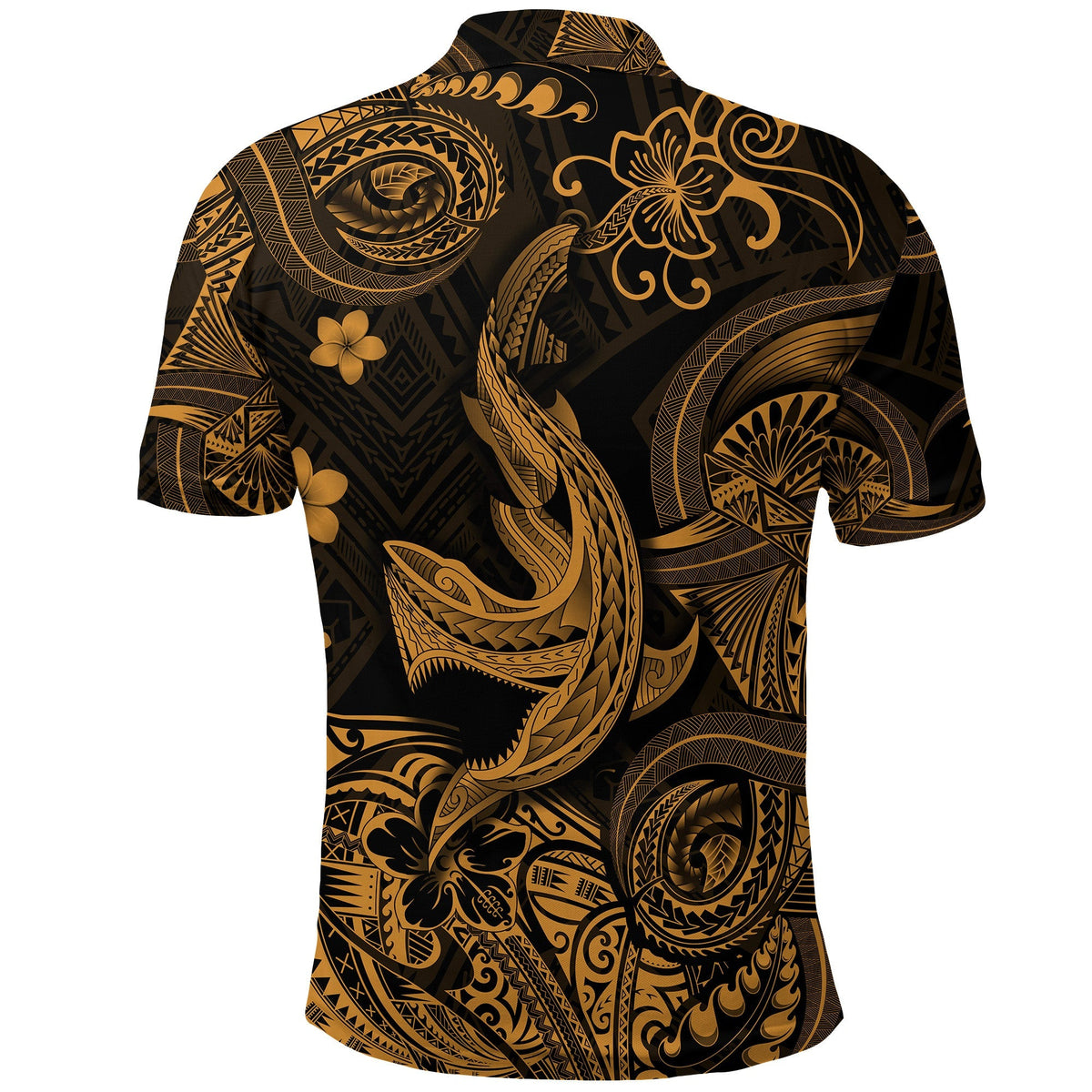 Hawaii Angry Shark Polynesian Polo Shirt Unique Style Gold LT8 - Wonder Print Shop