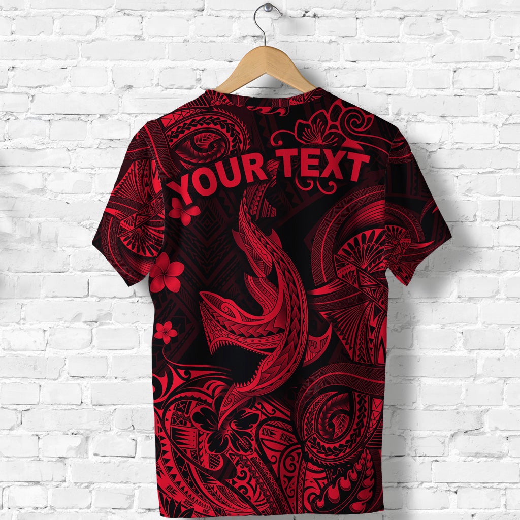 Custom Hawaii Shark Angry Polynesian T Shirt Unique Style Red LT8 - Wonder Print Shop