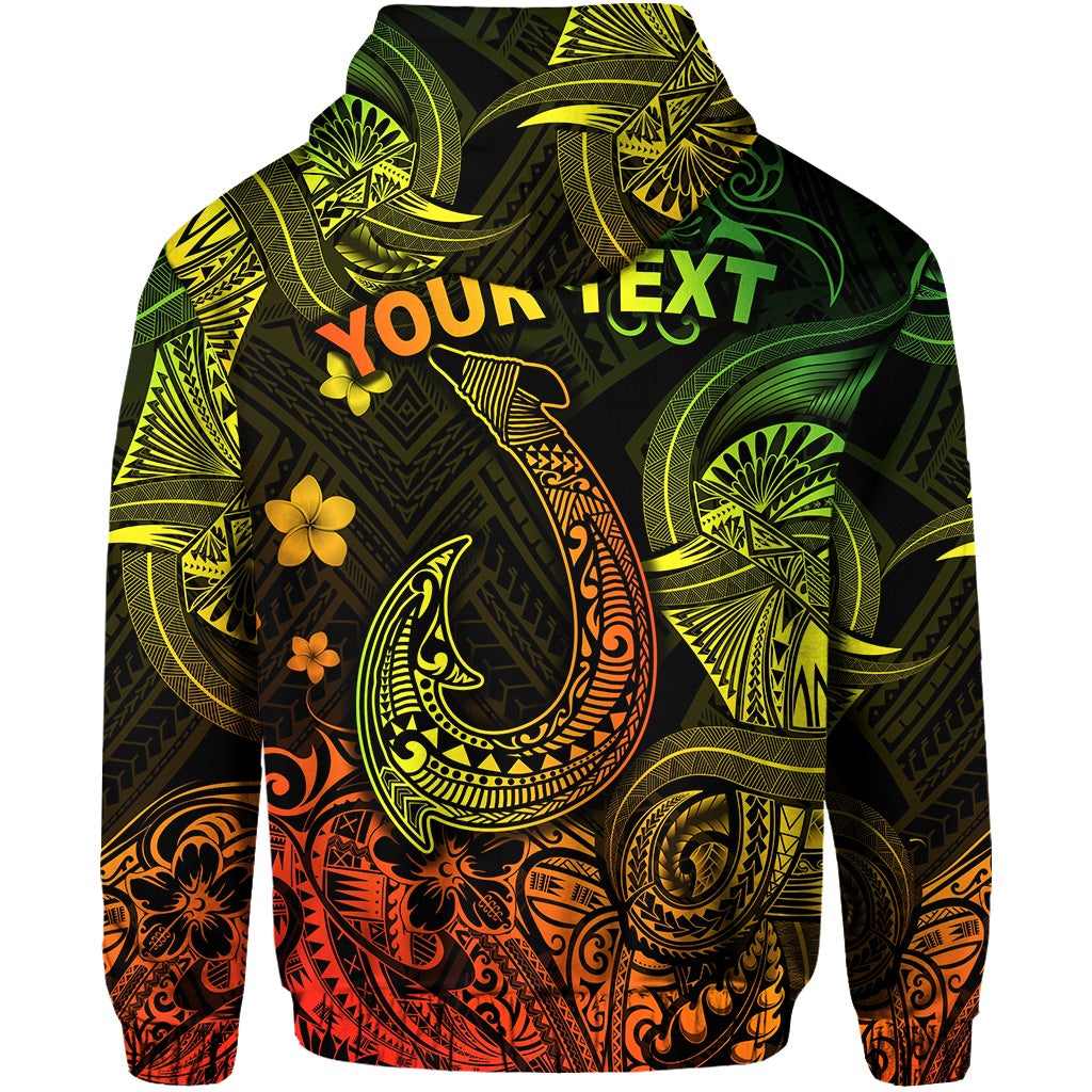 Custom Hawaii Fish Hook Polynesian Hoodie Unique Style Reggae LT8 - Wonder Print Shop