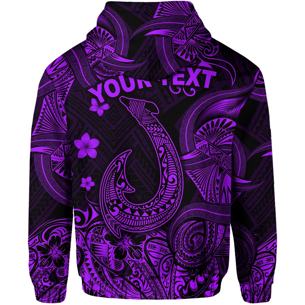 Custom Hawaii Fish Hook Polynesian Hoodie Unique Style Purple LT8 - Wonder Print Shop