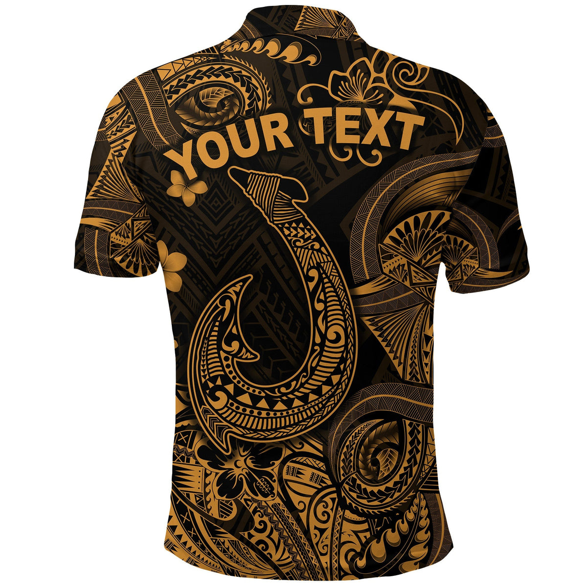 Custom Hawaii Fish Hook Polynesian Polo Shirt Unique Style Gold LT8 - Wonder Print Shop