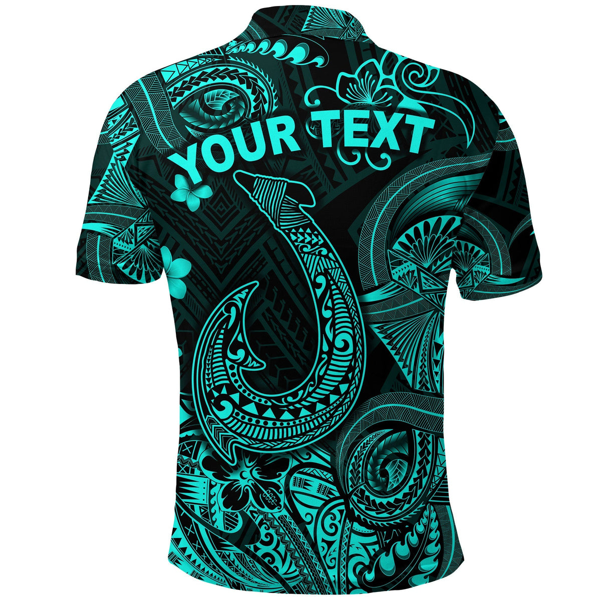 Custom Hawaii Fish Hook Polynesian Polo Shirt Unique Style Turquoise LT8 - Wonder Print Shop