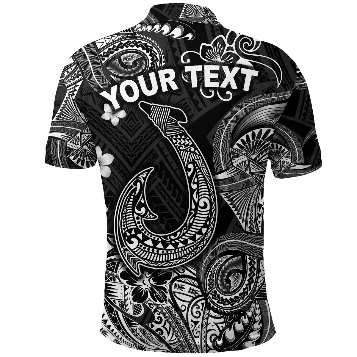 Custom Hawaii Fish Hook Polynesian Polo Shirt Unique Style Black LT8 - Wonder Print Shop
