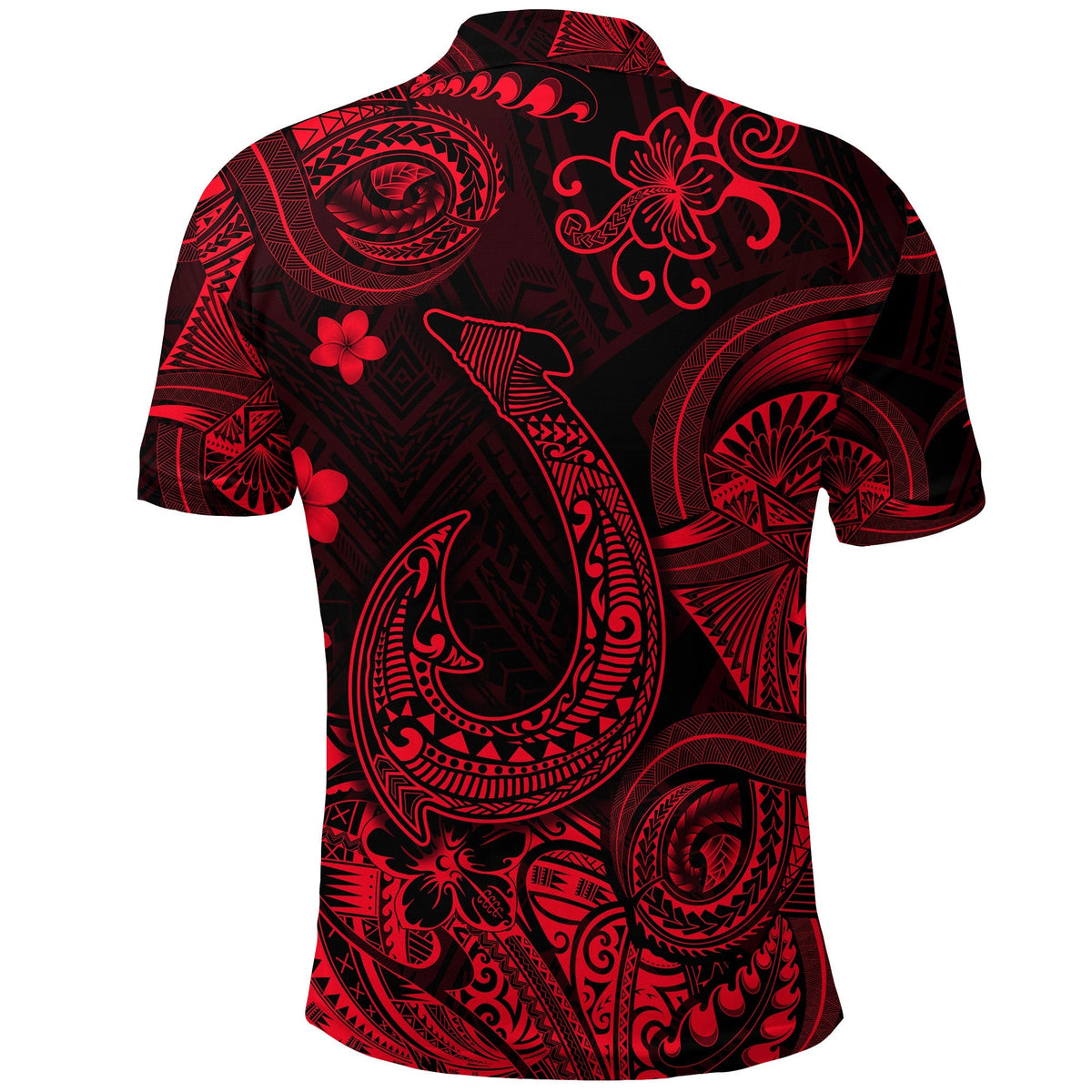Hawaii Fish Hook Polynesian Polo Shirt Unique Style Red LT8 - Wonder Print Shop