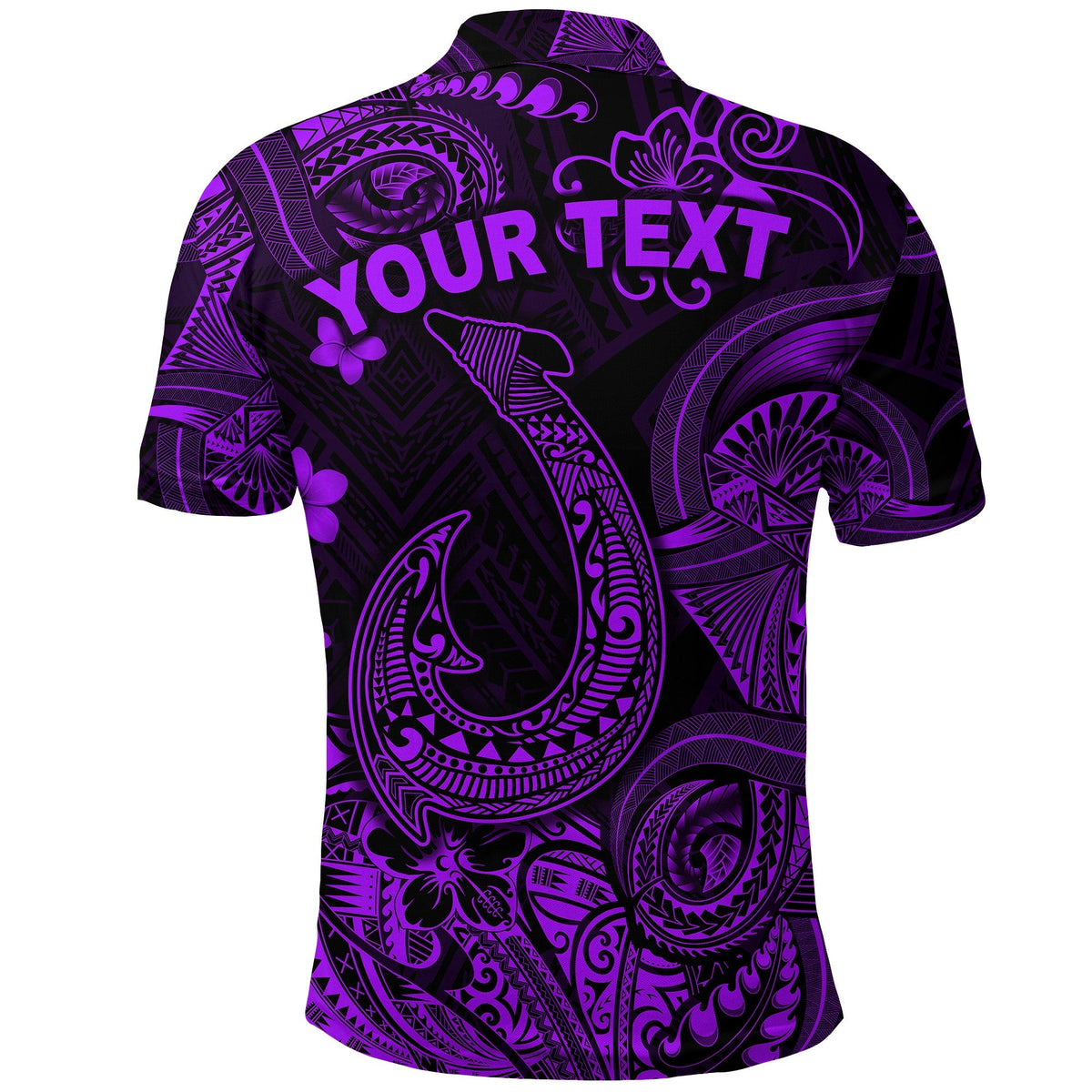 Custom Hawaii Fish Hook Polynesian Polo Shirt Unique Style Purple LT8 - Wonder Print Shop