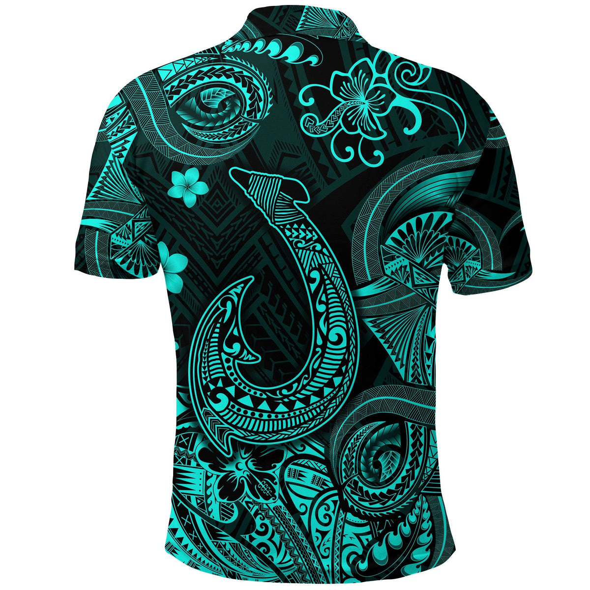 Hawaii Fish Hook Polynesian Polo Shirt Unique Style Turquoise LT8 - Wonder Print Shop