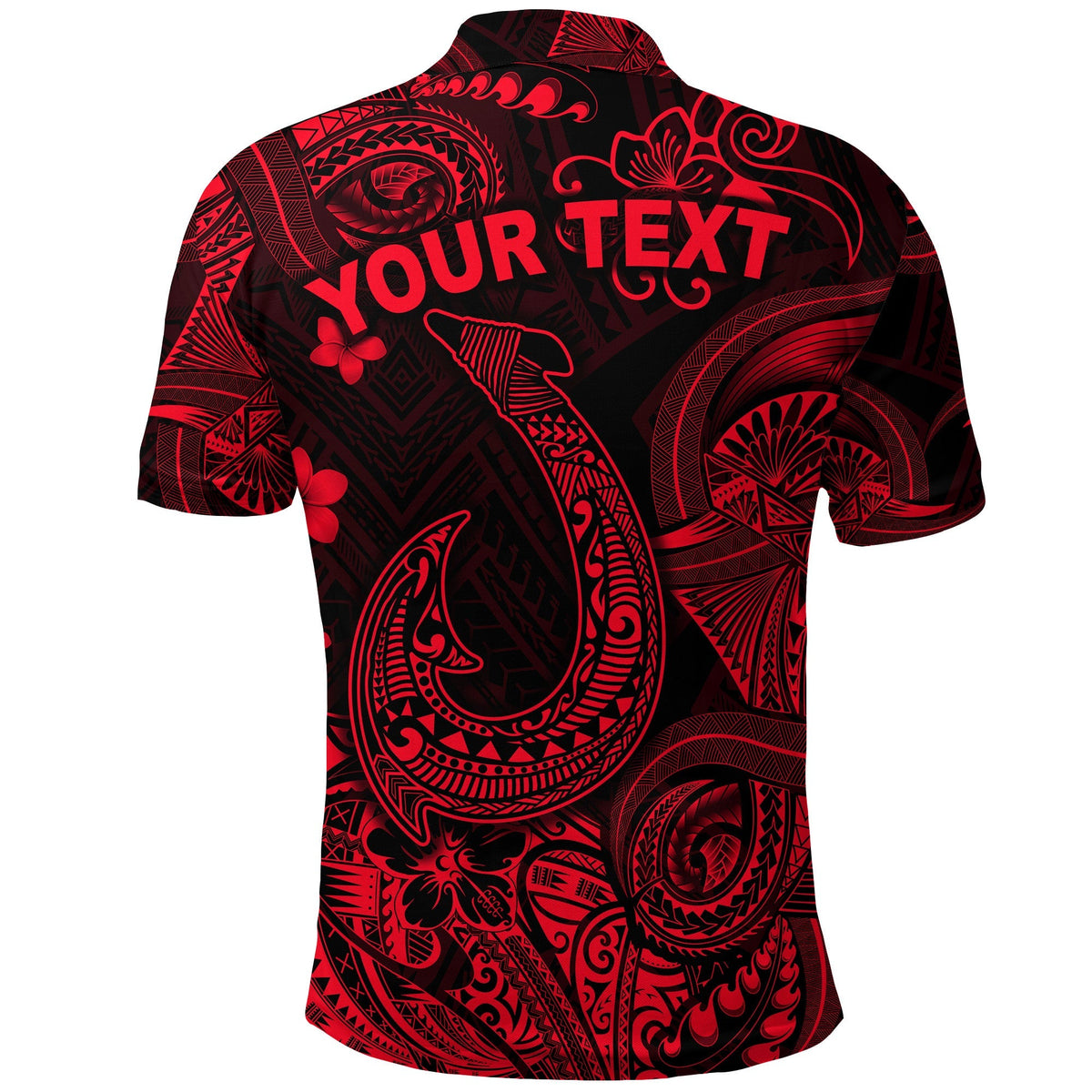 Custom Hawaii Fish Hook Polynesian Polo Shirt Unique Style Red LT8 - Wonder Print Shop