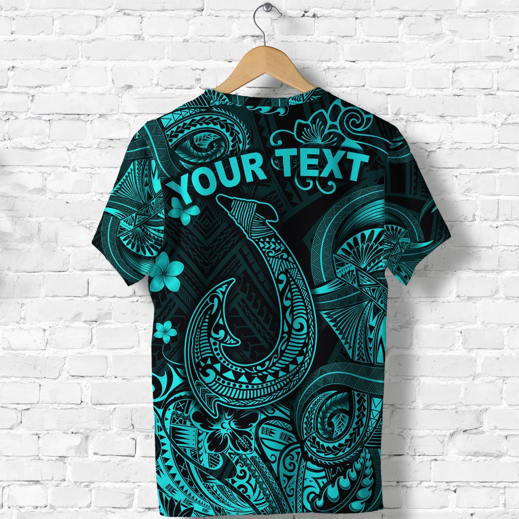 Custom Hawaii Fish Hook Polynesian T Shirt Unique Style Turquoise LT8 - Wonder Print Shop