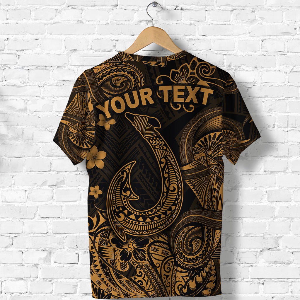 Custom Hawaii Fish Hook Polynesian T Shirt Unique Style Gold LT8 - Wonder Print Shop