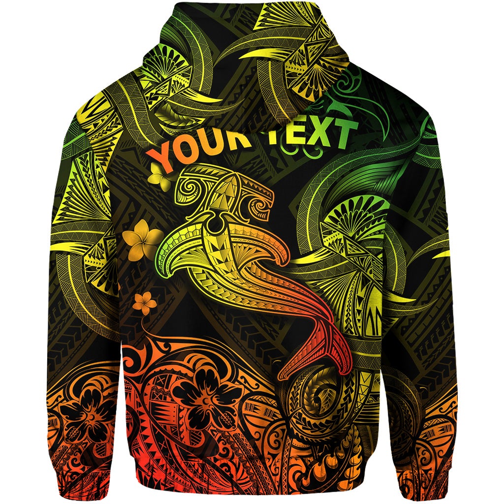 Custom Hawaii Hammer Shark Polynesian Zip Hoodie Unique Style Reggae LT8 - Wonder Print Shop