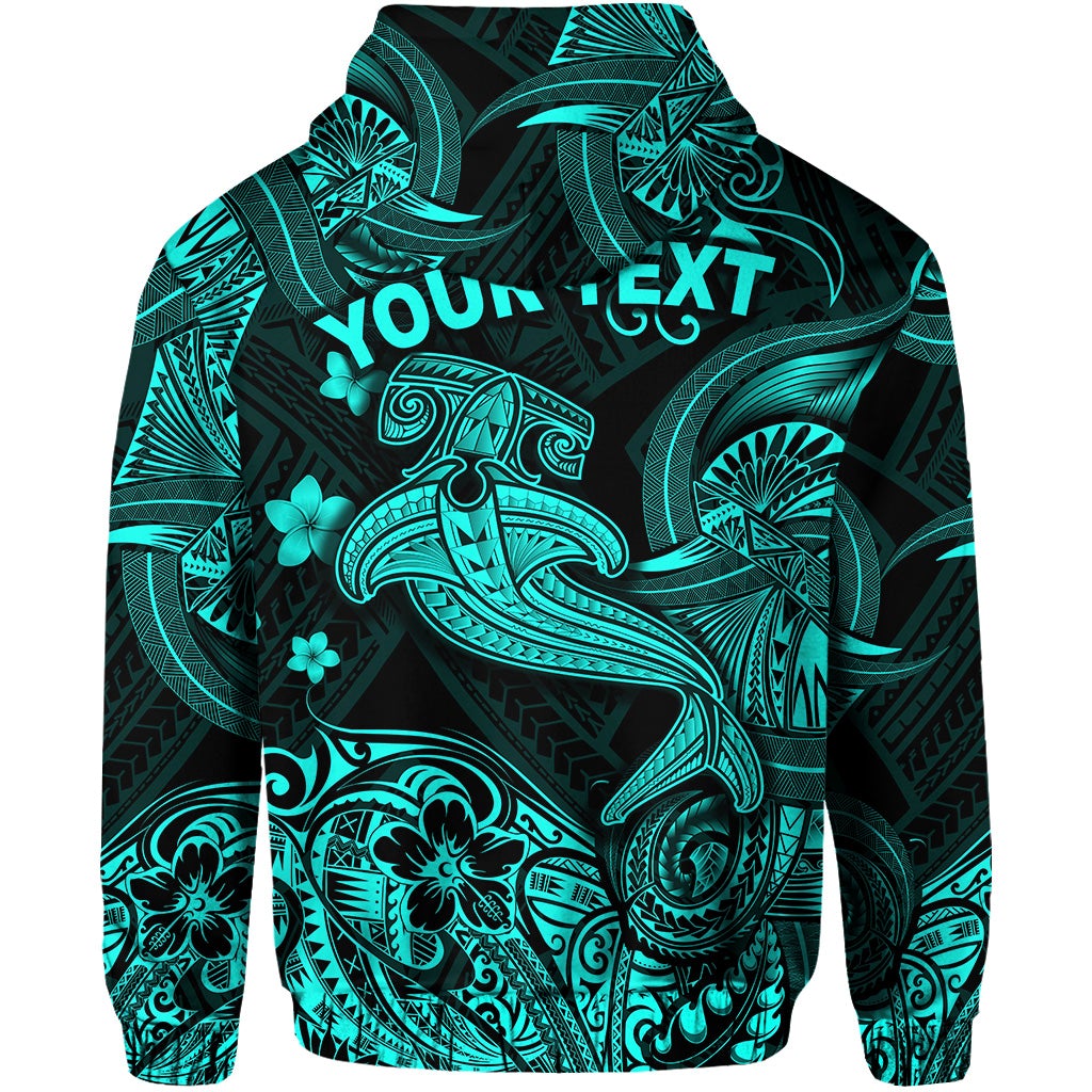 Custom Hawaii Hammer Shark Polynesian Hoodie Unique Style Turquoise LT8 - Wonder Print Shop