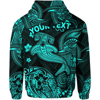 Custom Hawaii Hammer Shark Polynesian Hoodie Unique Style Turquoise LT8 - Wonder Print Shop