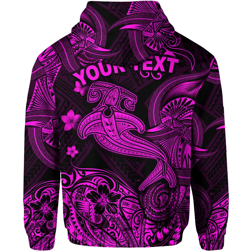 Custom Hawaii Hammer Shark Polynesian Zip Hoodie Unique Style Pink LT8 - Wonder Print Shop