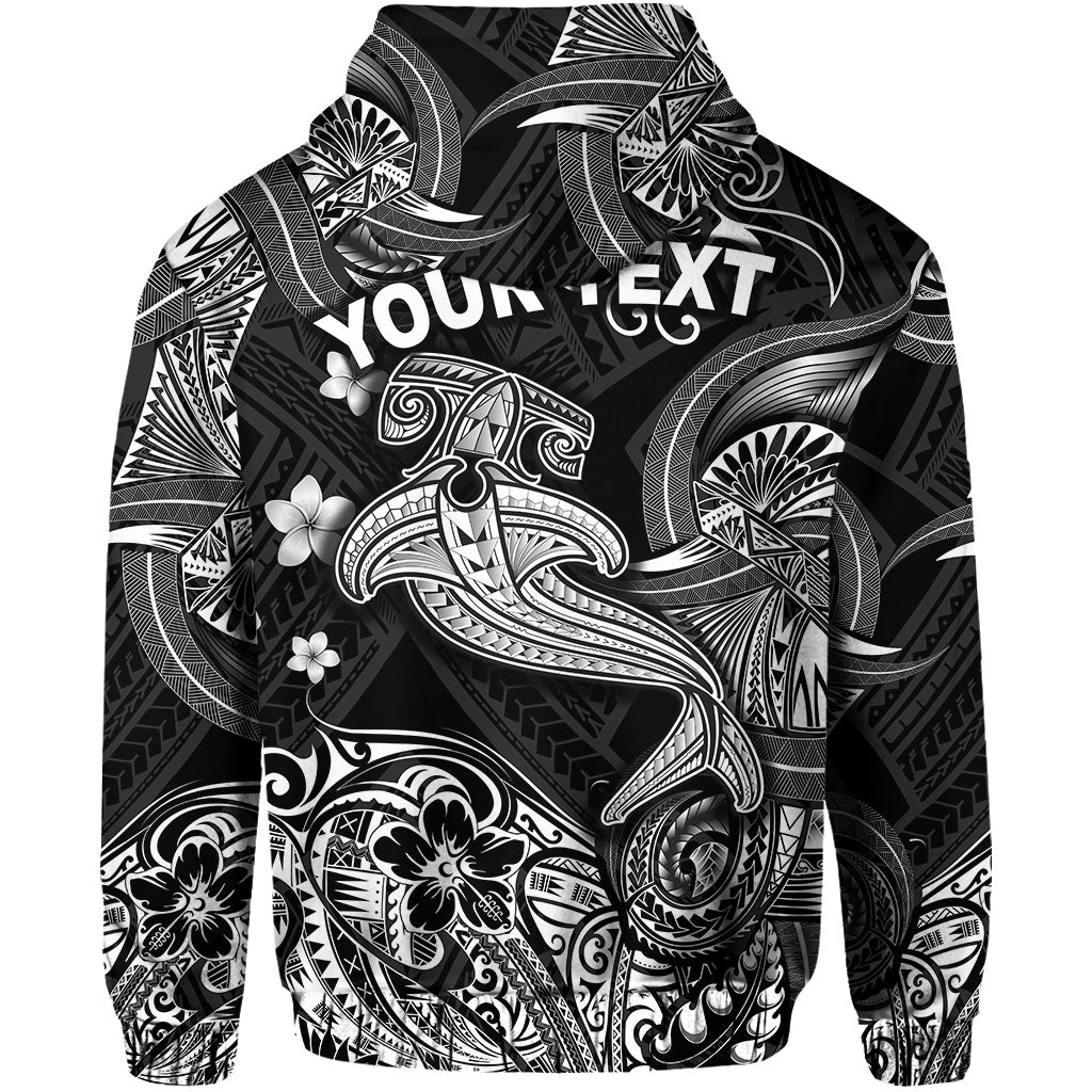 Custom Hawaii Hammer Shark Polynesian Zip Hoodie Unique Style Black LT8 - Wonder Print Shop