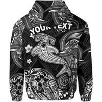 Custom Hawaii Hammer Shark Polynesian Zip Hoodie Unique Style Black LT8 - Wonder Print Shop