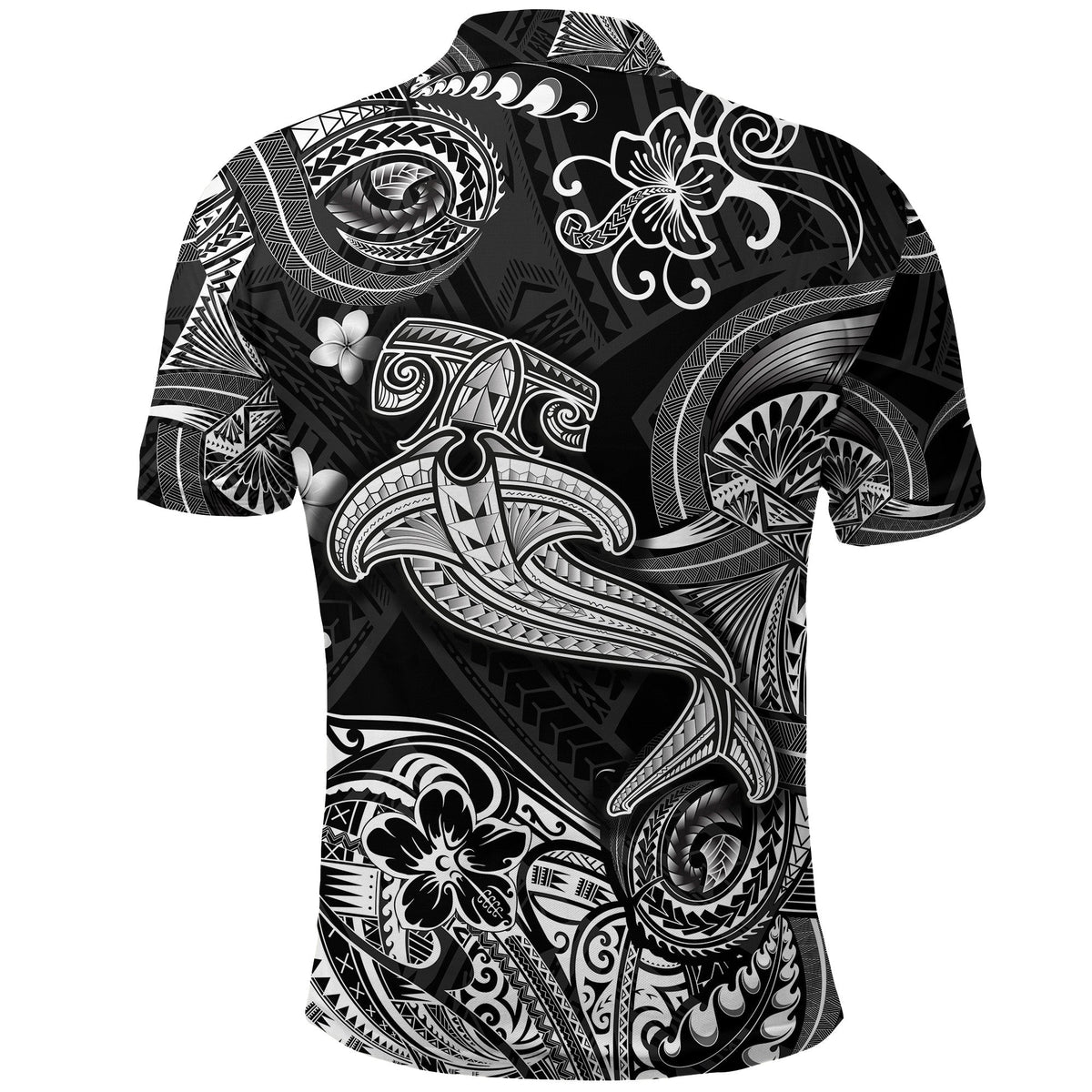 Hawaii Hammer Shark Polynesian Polo Shirt Unique Style Black LT8 - Wonder Print Shop