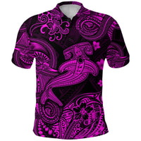 Custom Hawaii Hammer Shark Polynesian Polo Shirt Unique Style Pink LT8 - Wonder Print Shop