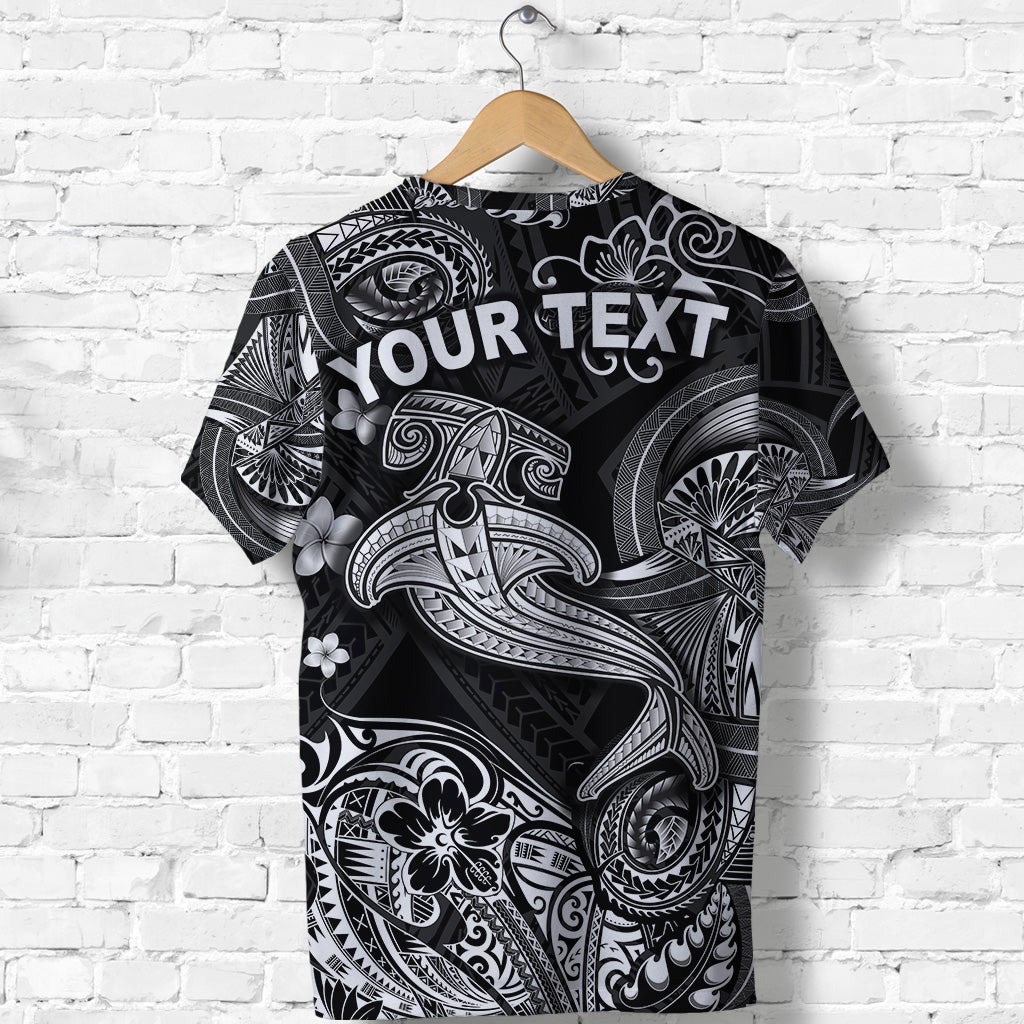 Custom Hawaii Hammer Shark Polynesian T Shirt Unique Style Black LT8 - Wonder Print Shop