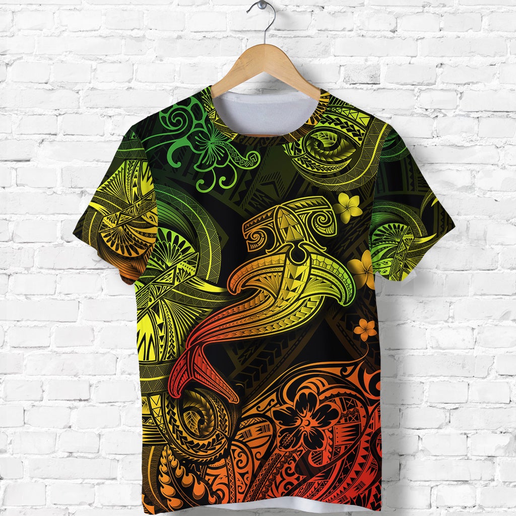 Custom Hawaii Hammer Shark Polynesian T Shirt Unique Style Reggae LT8 - Wonder Print Shop