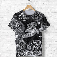 Custom Hawaii Hammer Shark Polynesian T Shirt Unique Style Black LT8 - Wonder Print Shop