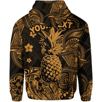 Custom Hawaii Pineapple Polynesian Hoodie Unique Style Gold LT8 - Wonder Print Shop
