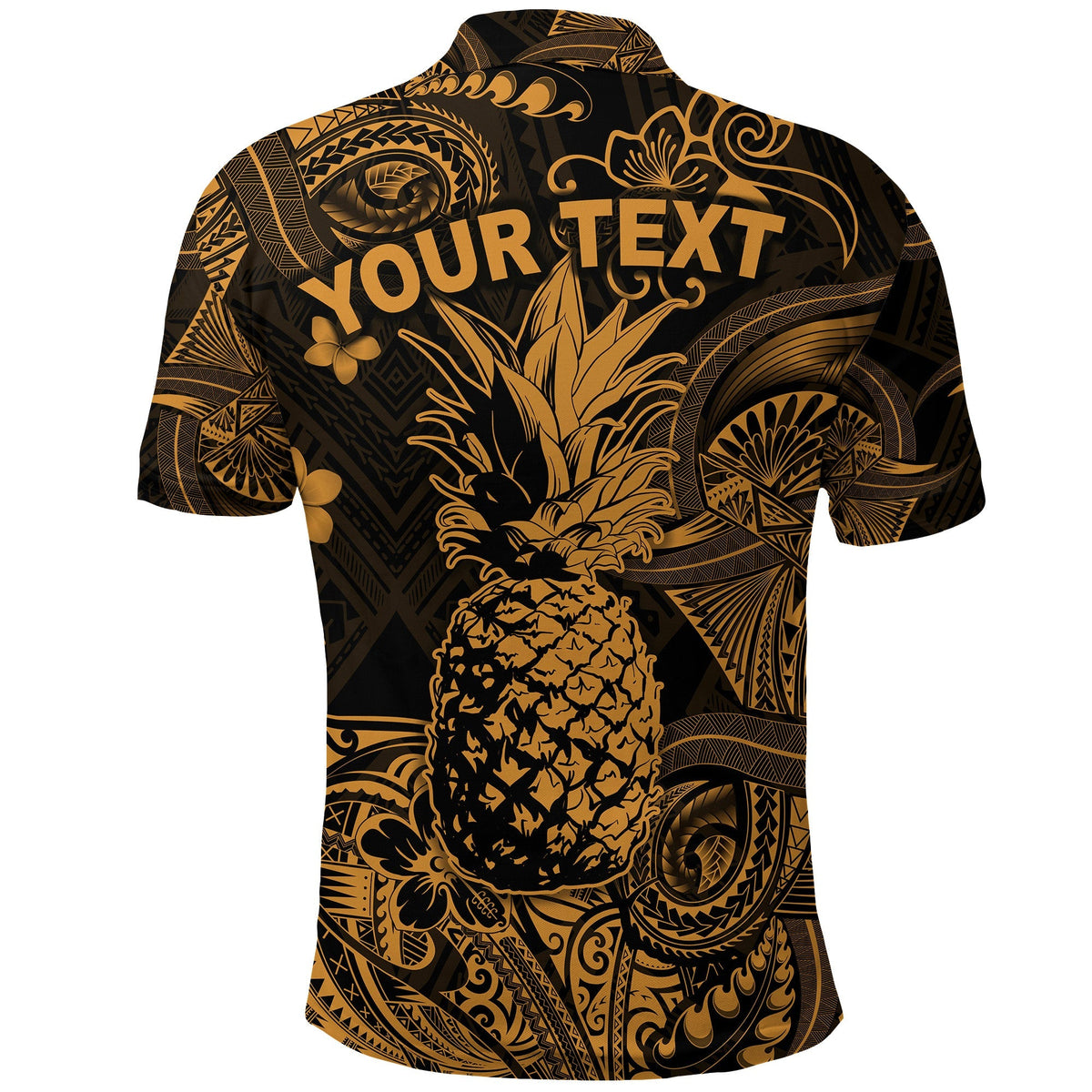 Custom Hawaii Pineapple Polynesian Polo Shirt Unique Style Gold LT8 - Wonder Print Shop