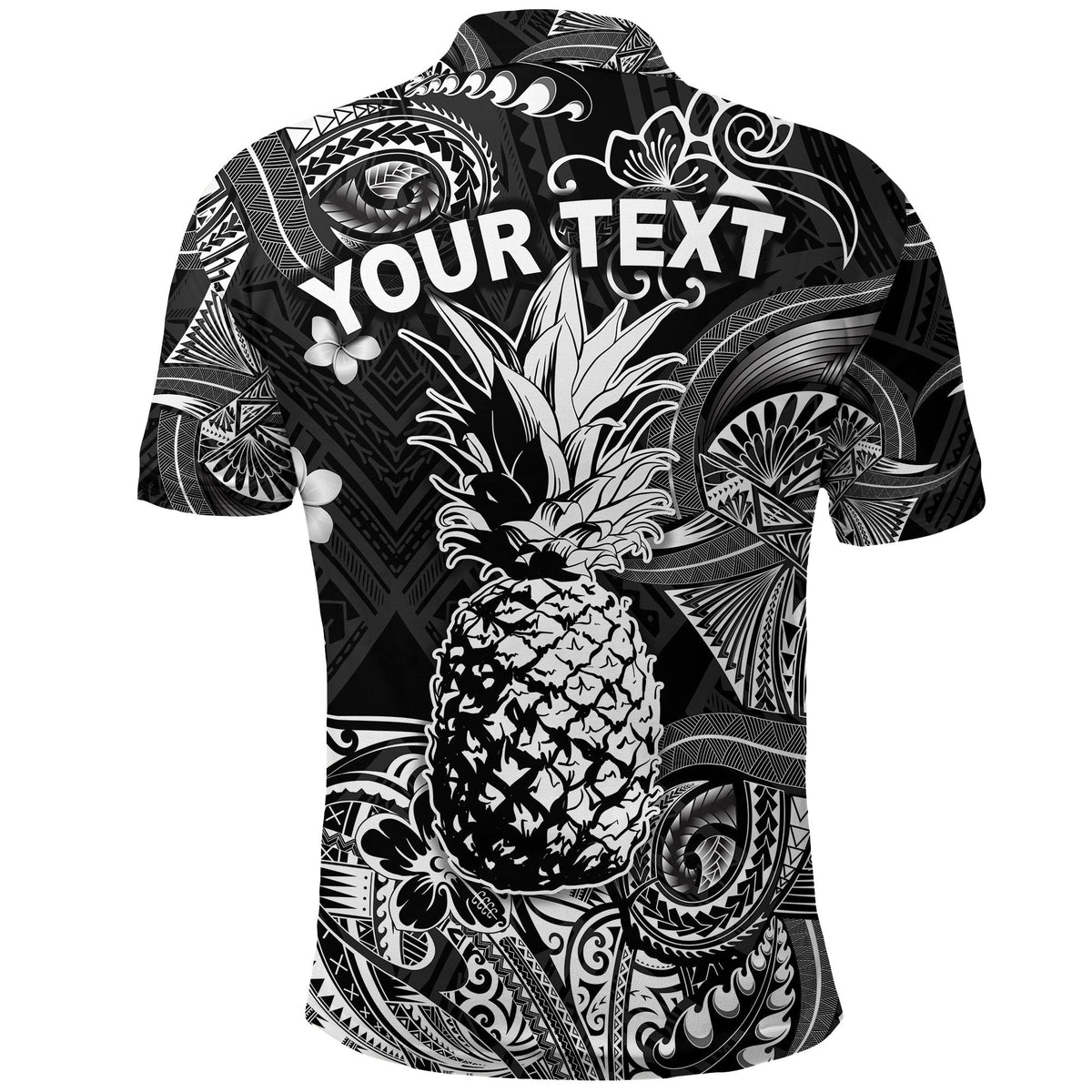 Custom Hawaii Pineapple Polynesian Polo Shirt Unique Style Black LT8 - Wonder Print Shop