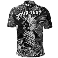 Custom Hawaii Pineapple Polynesian Polo Shirt Unique Style Black LT8 - Wonder Print Shop