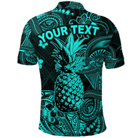 Custom Hawaii Pineapple Polynesian Polo Shirt Unique Style Turquoise LT8 - Wonder Print Shop