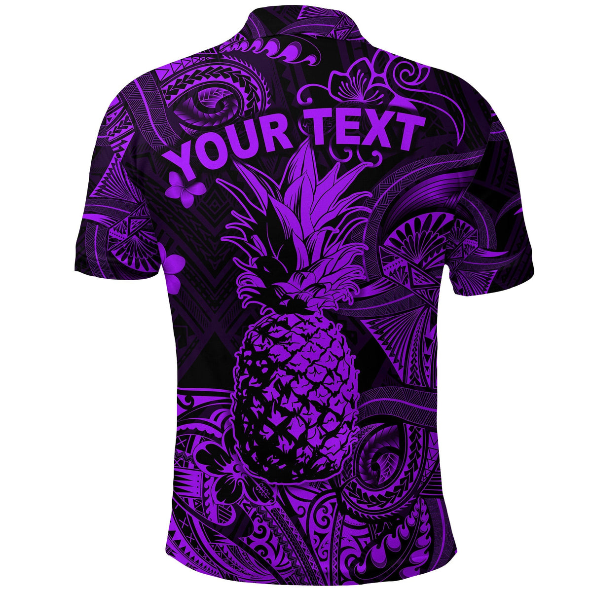 Custom Hawaii Pineapple Polynesian Polo Shirt Unique Style Purple LT8 - Wonder Print Shop