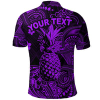 Custom Hawaii Pineapple Polynesian Polo Shirt Unique Style Purple LT8 - Wonder Print Shop