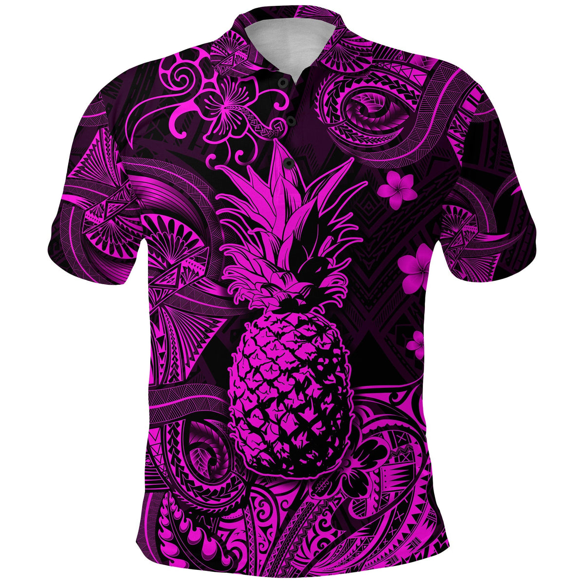 Custom Hawaii Pineapple Polynesian Polo Shirt Unique Style Pink LT8 - Wonder Print Shop