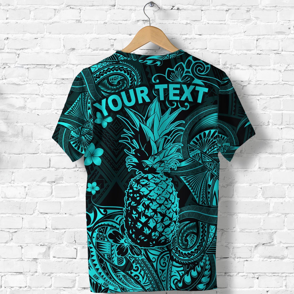 Custom Hawaii Pineapple Polynesian T Shirt Unique Style Turquoise LT8 - Wonder Print Shop