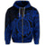 Hawaii Polynesian Turtle Zip Hoodie Blue - Wonder Print Shop