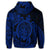 Hawaii Polynesian Turtle Zip Hoodie Blue - Wonder Print Shop