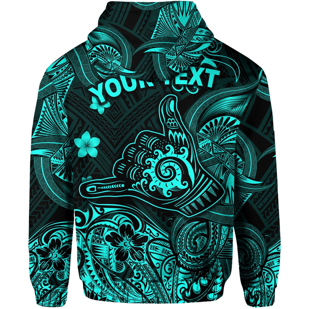 Custom Hawaii Shaka Polynesian Hoodie Unique Style Turquoise LT8 - Wonder Print Shop