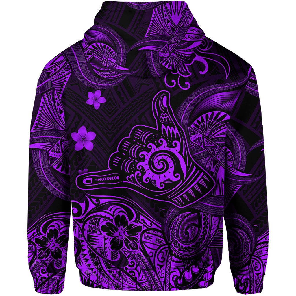 Hawaii Shaka Polynesian Zip Hoodie Unique Style Purple LT8 - Wonder Print Shop