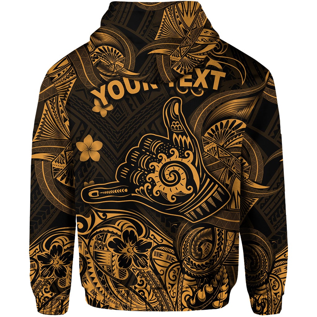 Custom Hawaii Shaka Polynesian Hoodie Unique Style Gold LT8 - Wonder Print Shop