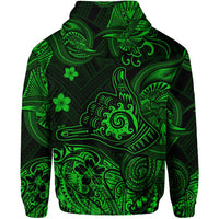 Hawaii Shaka Polynesian Hoodie Unique Style Green LT8 - Wonder Print Shop