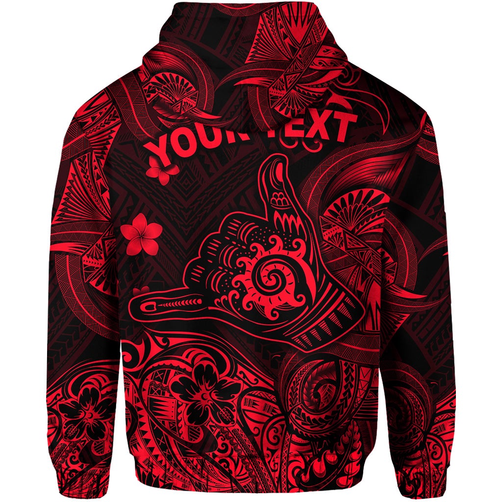 Custom Hawaii Shaka Polynesian Hoodie Unique Style Red LT8 - Wonder Print Shop