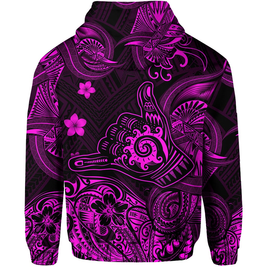 Hawaii Shaka Polynesian Hoodie Unique Style Pink LT8 - Wonder Print Shop