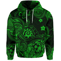 Hawaii Shaka Polynesian Hoodie Unique Style Green LT8 - Wonder Print Shop