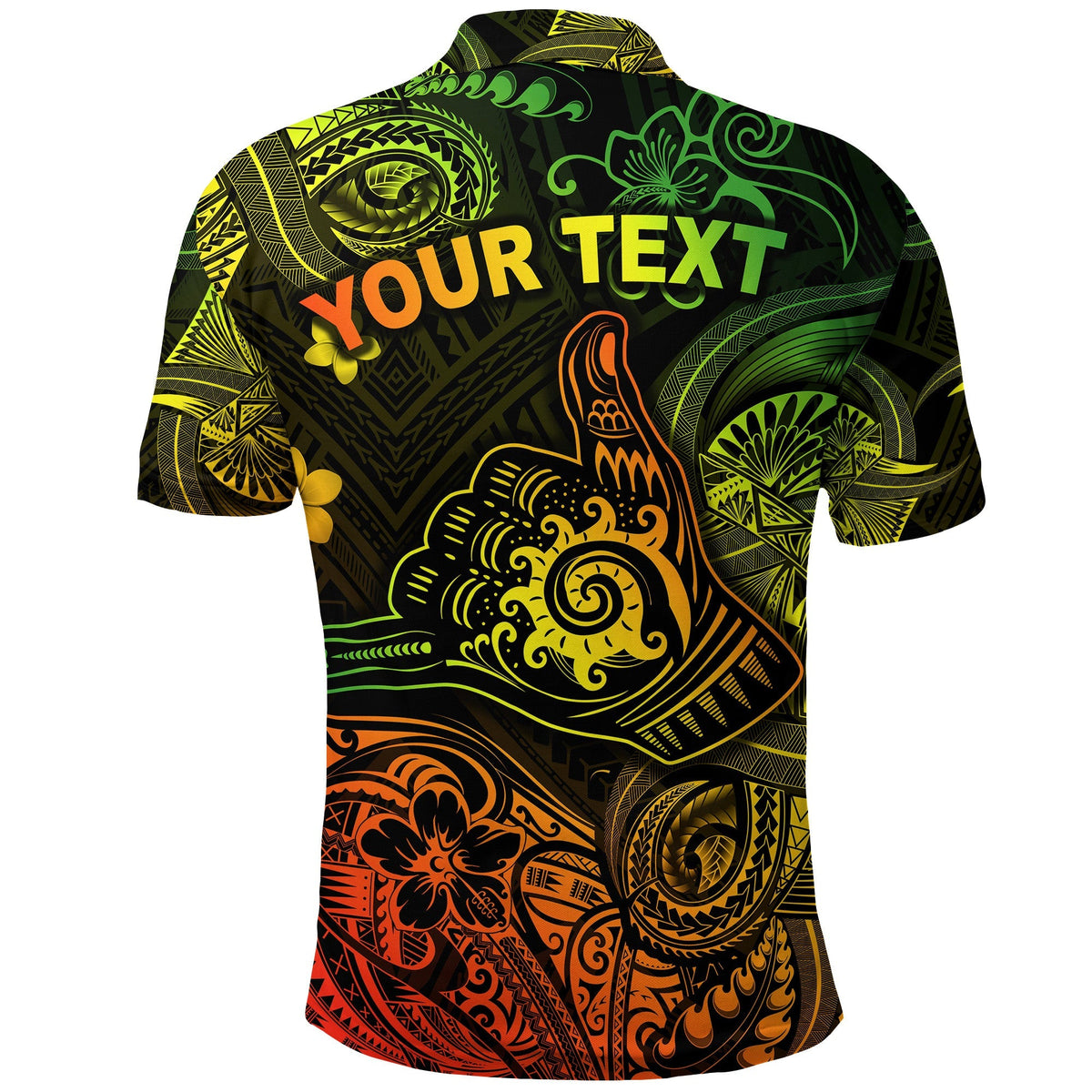 Custom Hawaii Shaka Polynesian Polo Shirt Unique Style Reggae LT8 - Wonder Print Shop