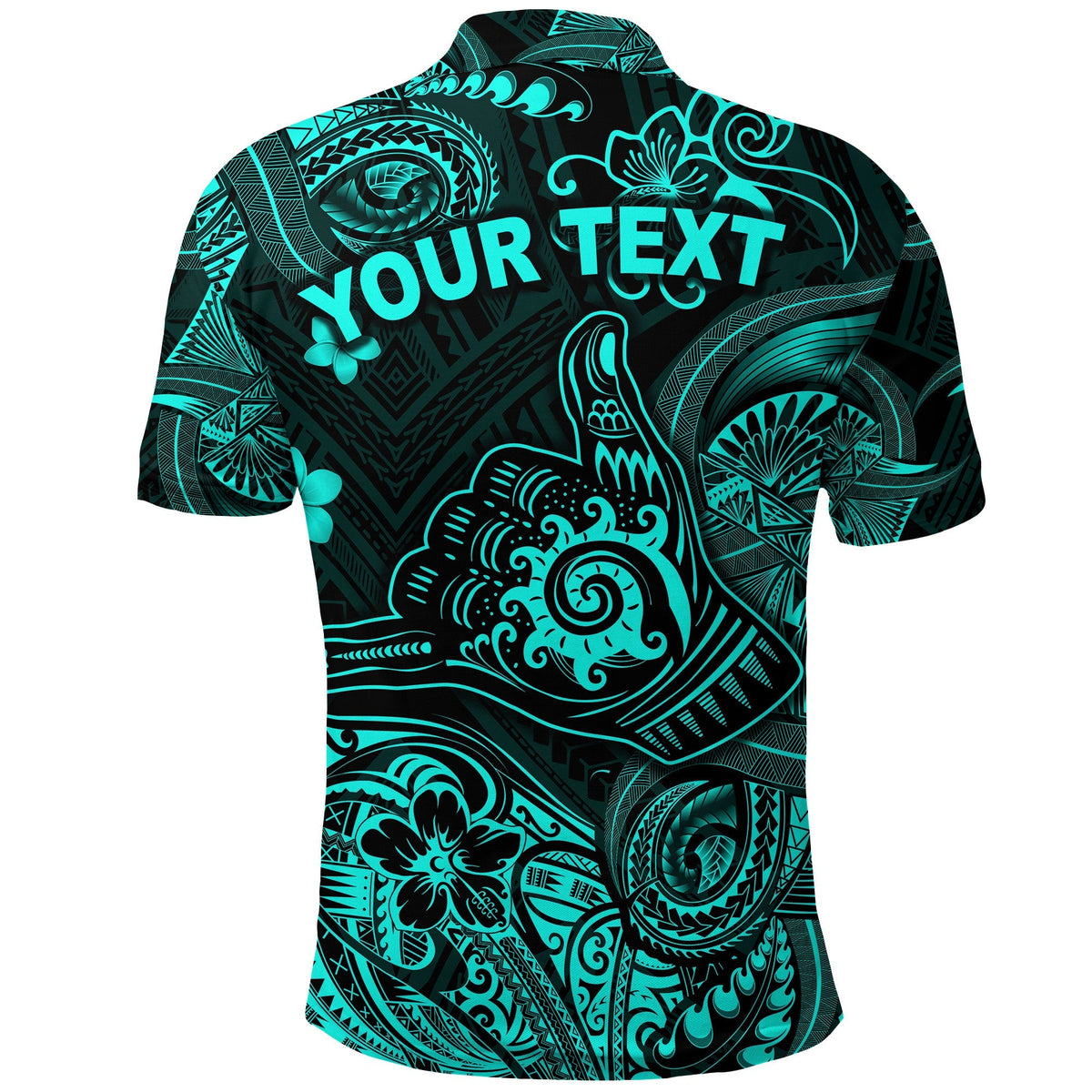 Custom Hawaii Shaka Polynesian Polo Shirt Unique Style Turquoise LT8 - Wonder Print Shop