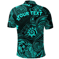 Custom Hawaii Shaka Polynesian Polo Shirt Unique Style Turquoise LT8 - Wonder Print Shop