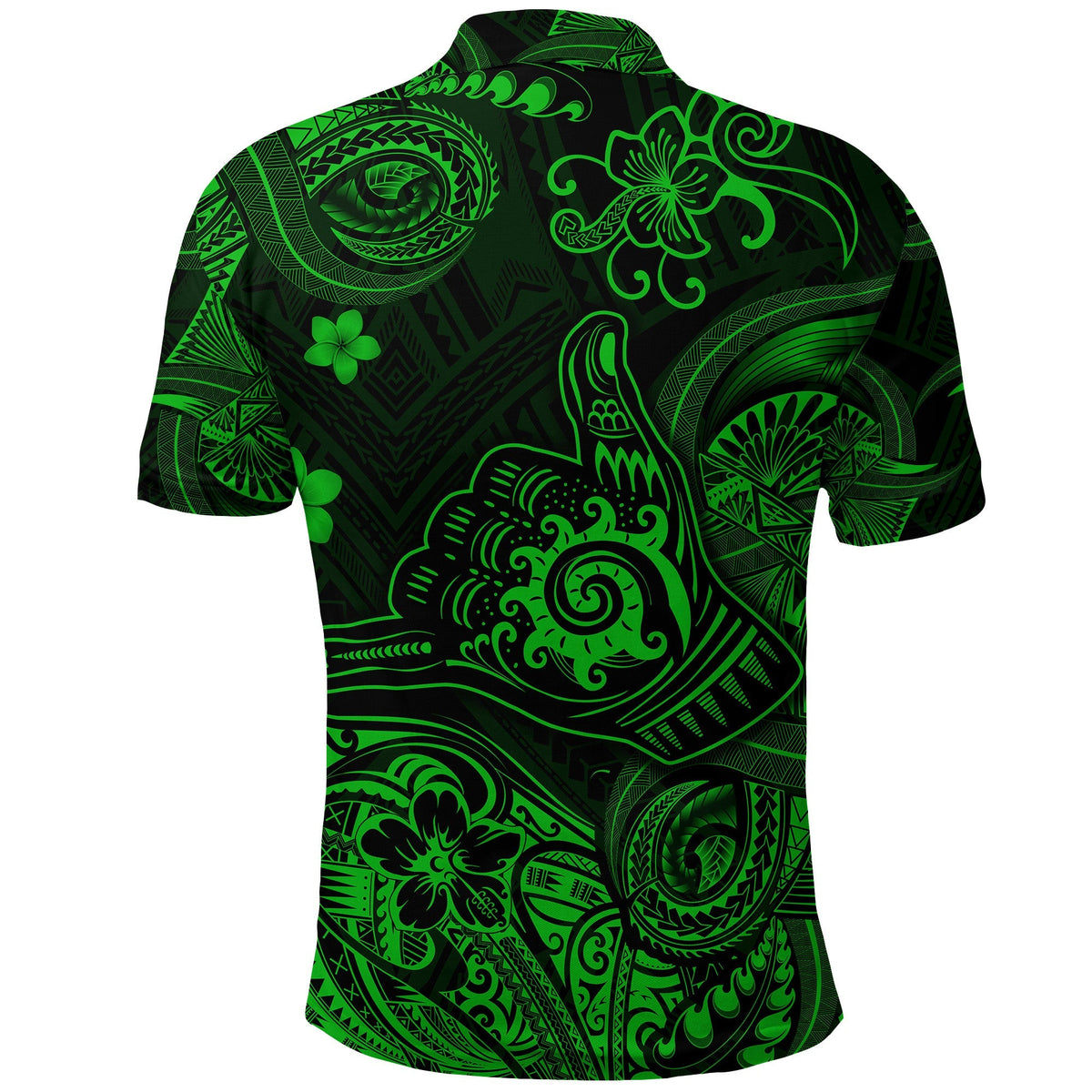 Hawaii Shaka Polynesian Polo Shirt Unique Style Green LT8 - Wonder Print Shop